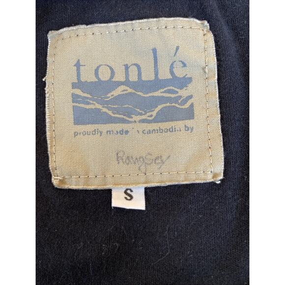 Tonle Dress Sustainable Eco Mini Tank Tunic Metallic Gray Sprinkle Print Cotton - Picture 7 of 13